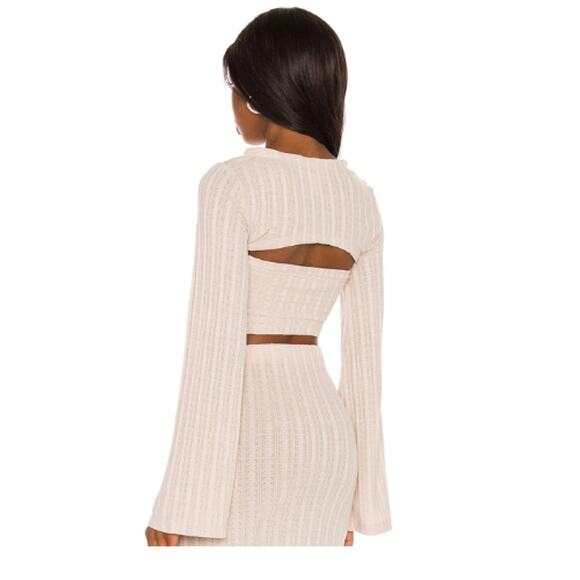 L'Academie Binx Top Overlay in Oatmeal NWT Size Small - Picture 3 of 3